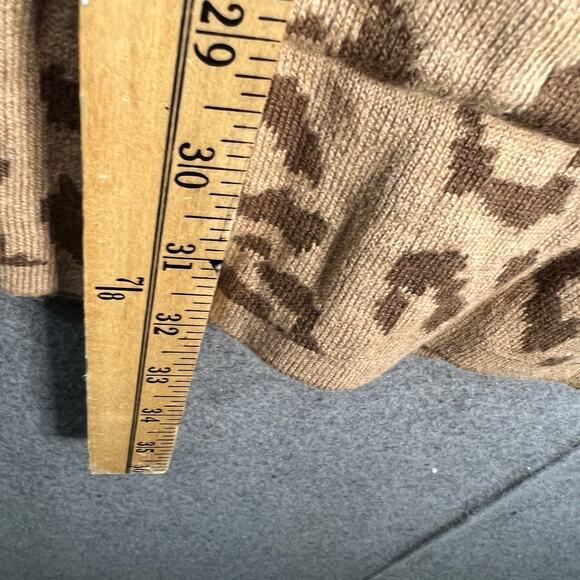 Isaac Mizrahi Live! Jacquard Shawl Collar Sweater Cardigan Leopard, X-Large - Picture 5 of 10